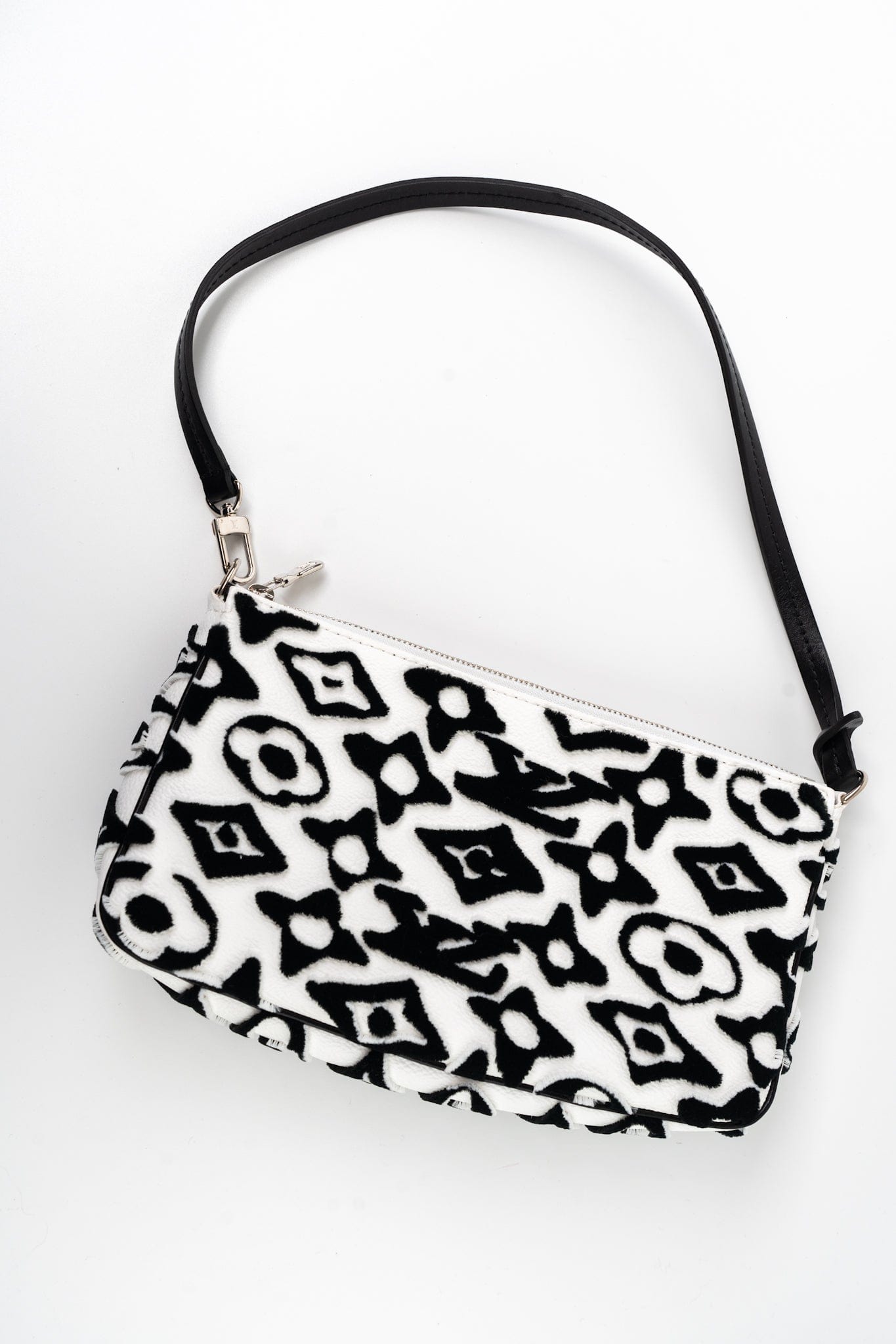 Tufted Monogram X UF Pochette Accessories Black White