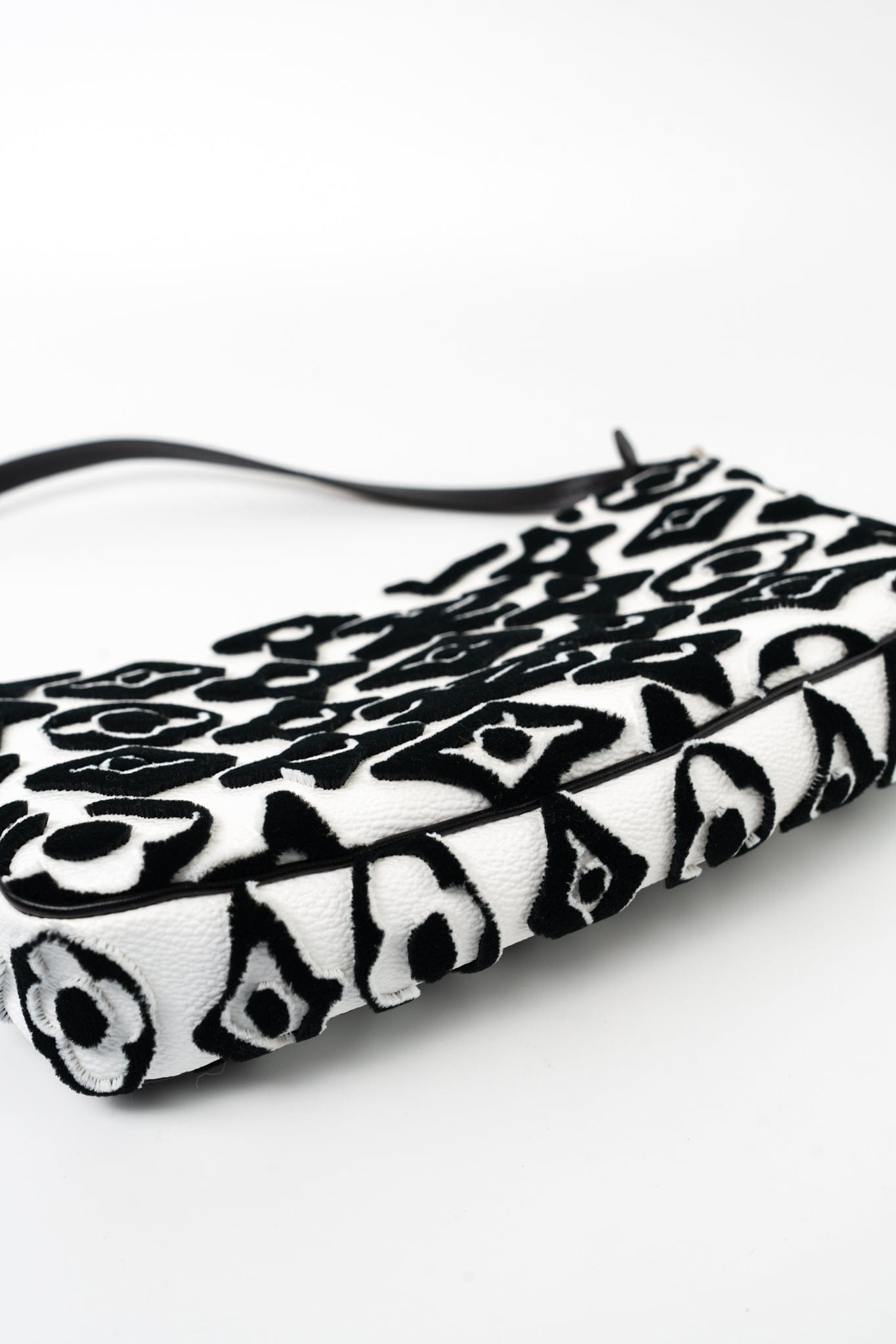 Tufted Monogram X UF Pochette Accessories Black White