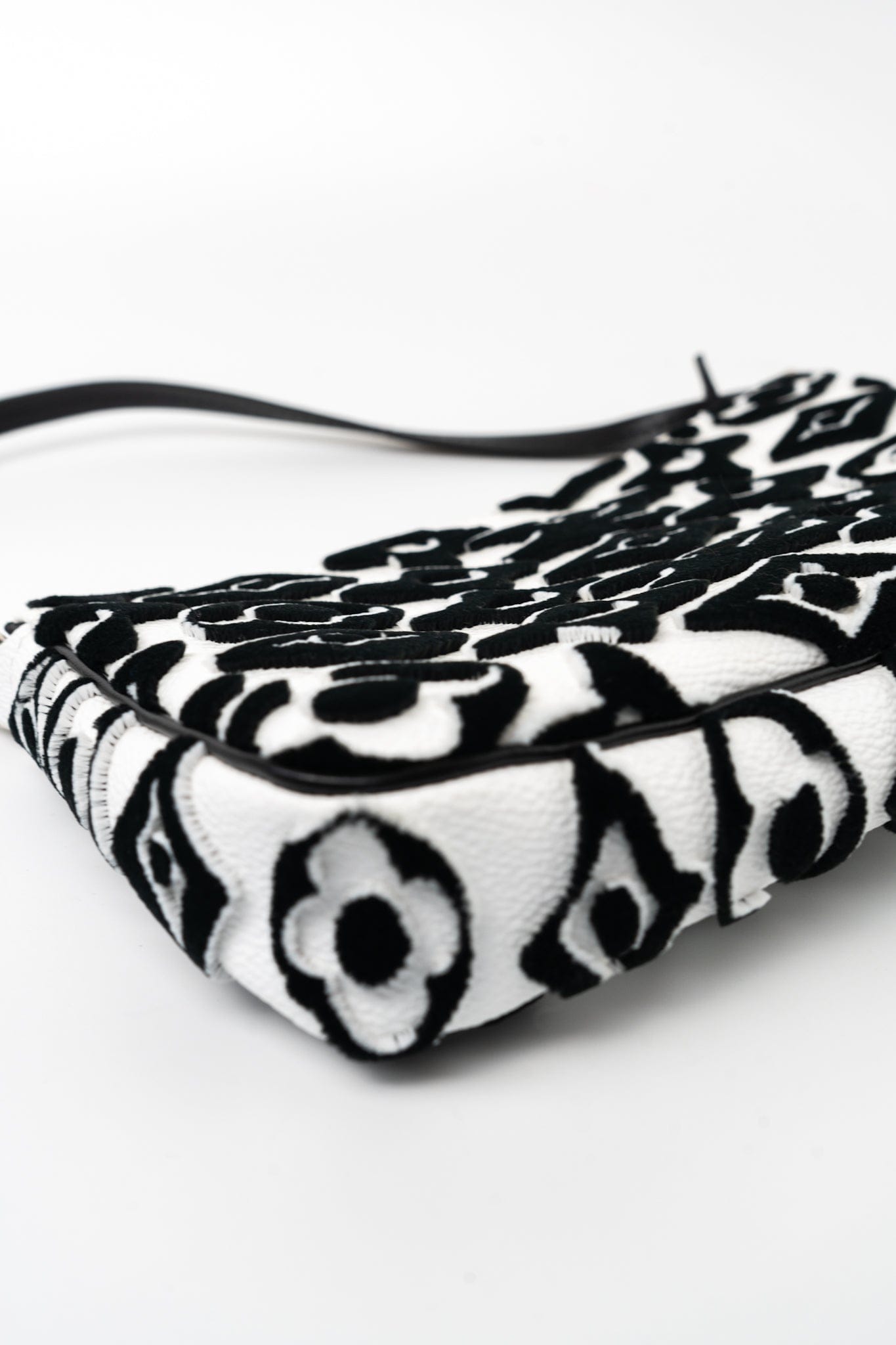 Tufted Monogram X UF Pochette Accessories Black White