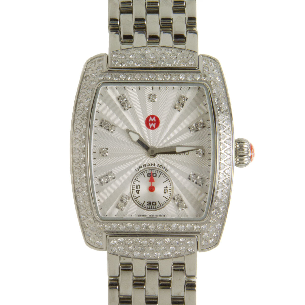 Michele Urban Mini Diamond Watch with Diamond Bracelet