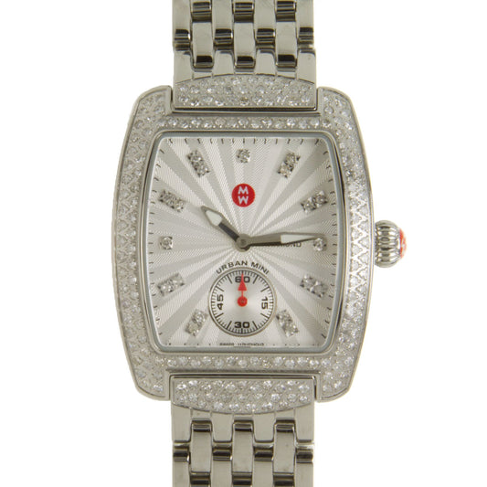 Michele Urban Mini Diamond Watch with Diamond Bracelet