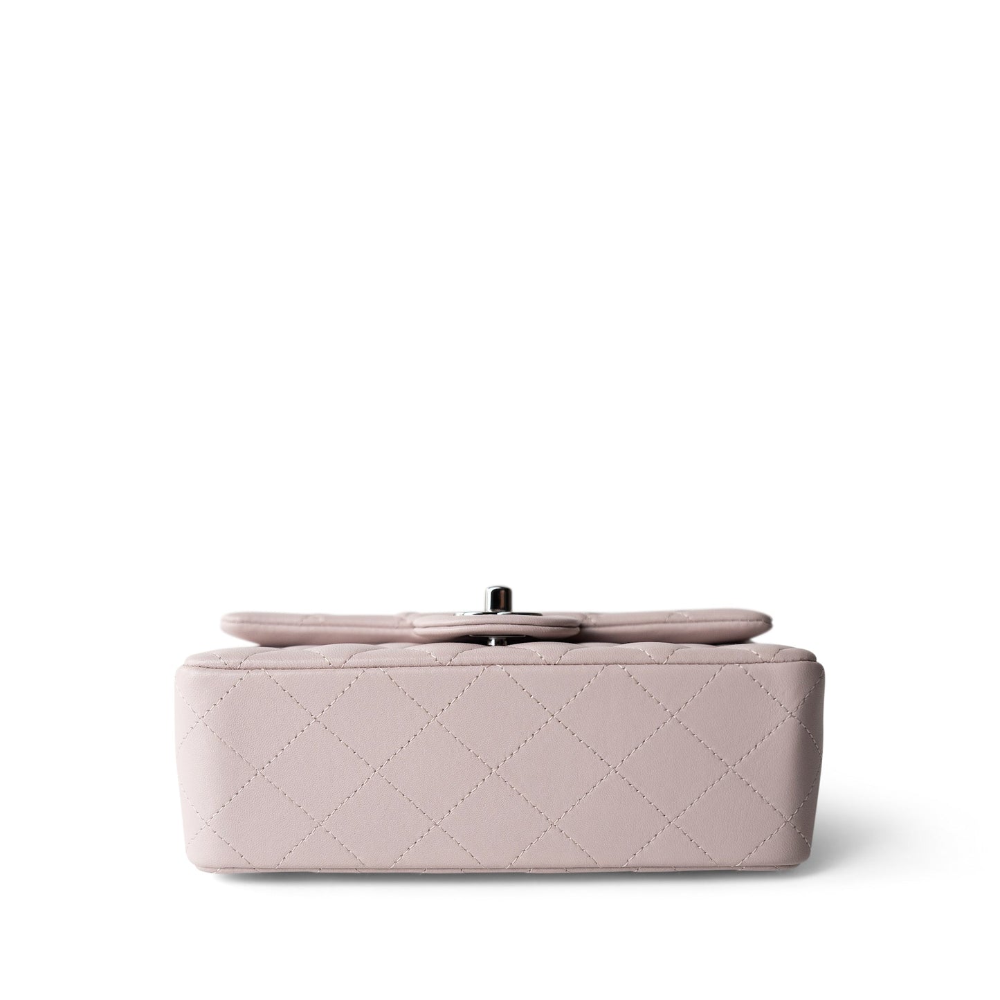 21B Lilac Lambskin Quilted Mini Rectangular Flap Silver Hardware