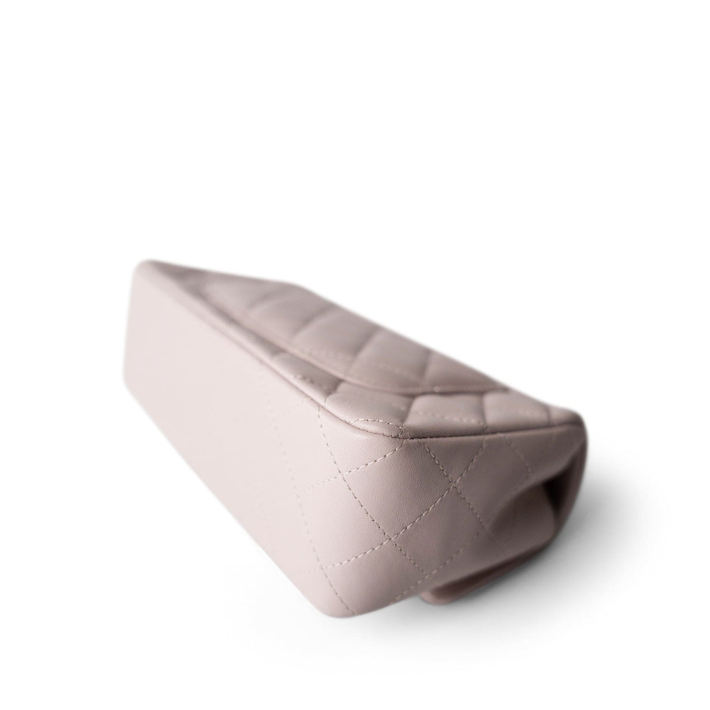 21B Lilac Lambskin Quilted Mini Rectangular Flap Silver Hardware